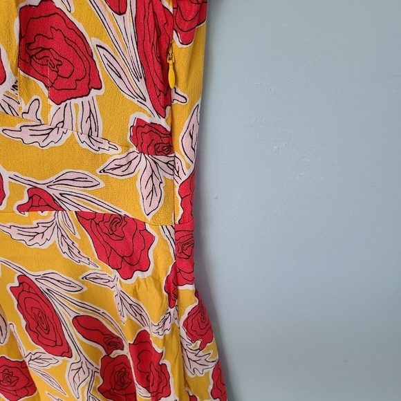 & Other Stories Yellow Floral Mini Dress - Picture 4 of 6
